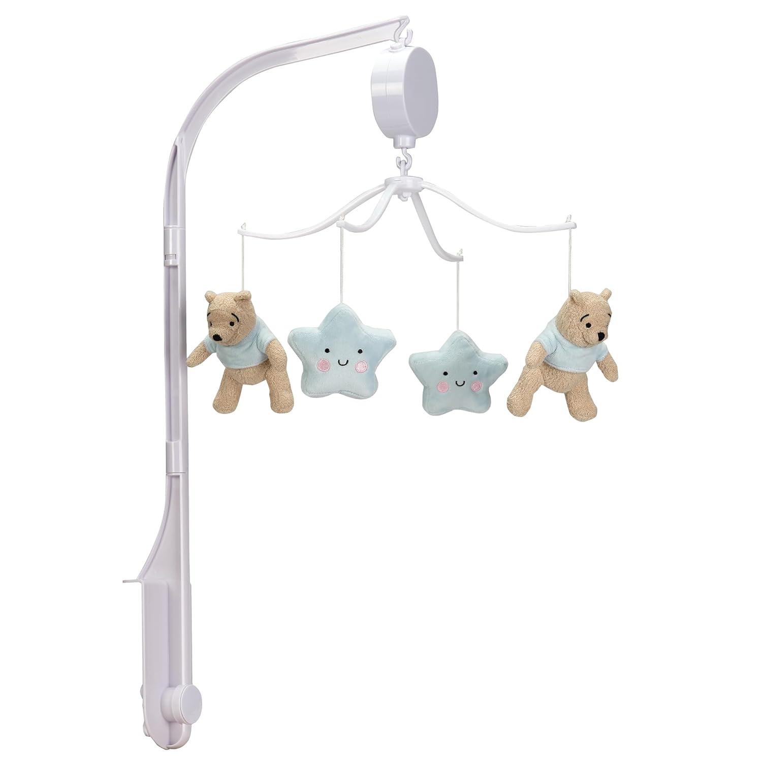 Bedtime Originals Starlight Pooh Musical Baby Crib Mobile - Blue, Animals