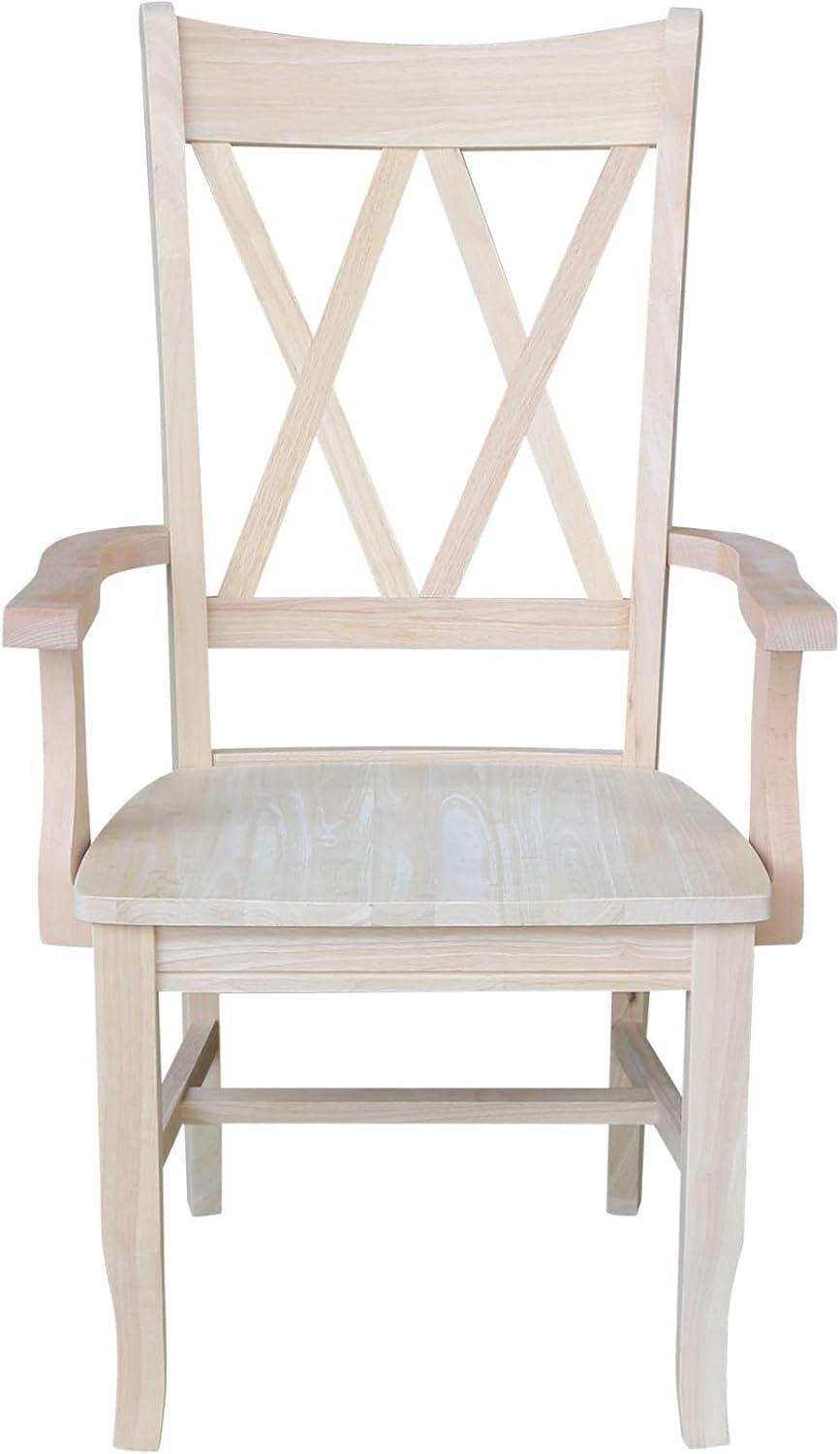 International Concepts Double X-Back Chair with Arms