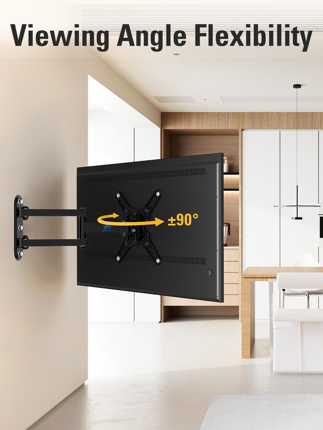 Mounting Dream UL Listed TV Mount Swivel and Tilt for Most 13-42 Inch TVs, Full Motion TV Wall Mount Bracket with Articulating Arm, Max VESA 200x200mm, Loading 50 lbs, MD2465