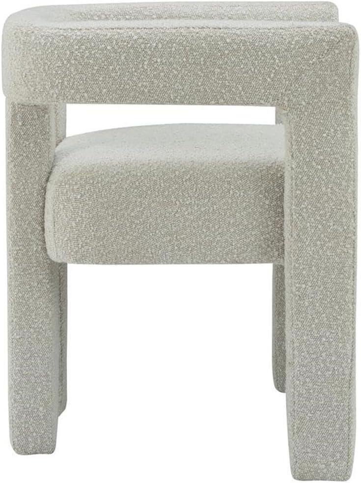 Meridian Furniture Athena Cream Boucle Fabric Accent/Dining Chair