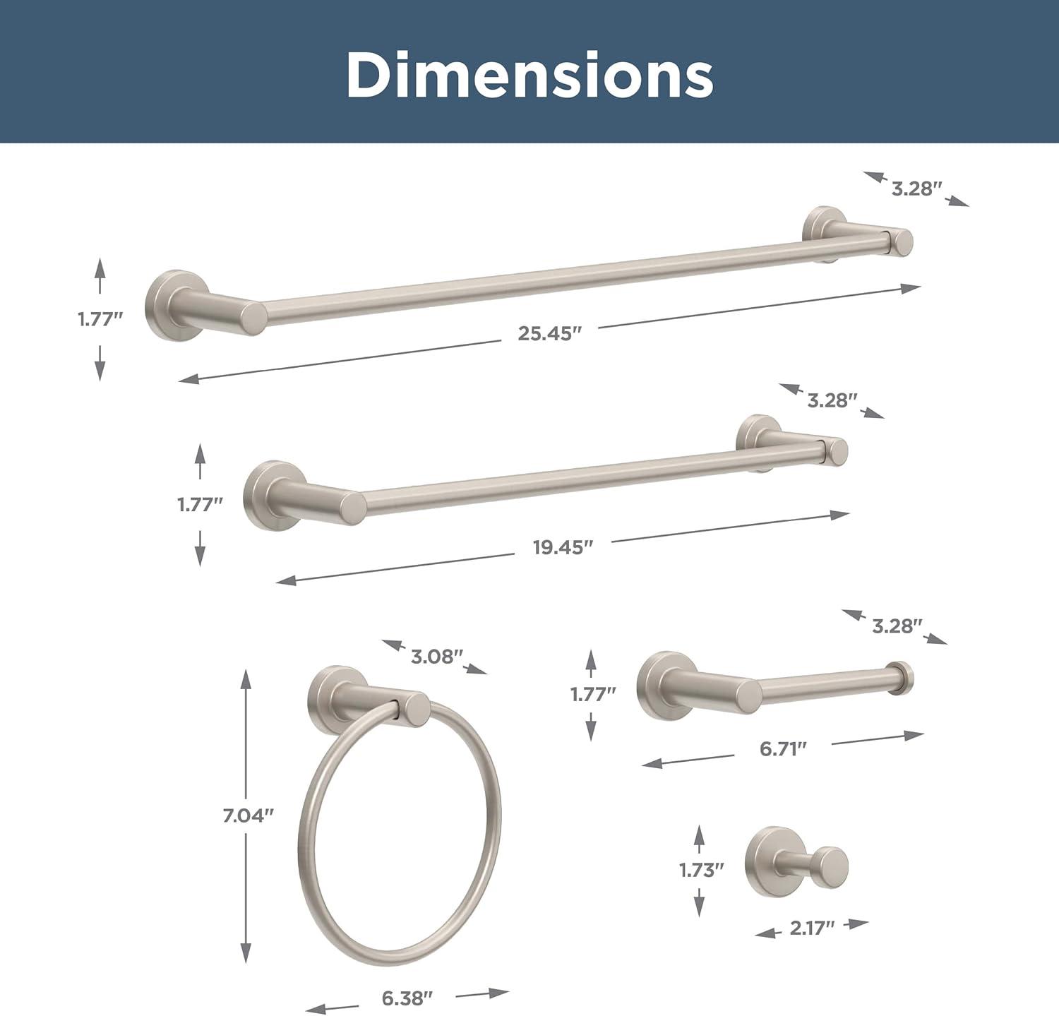 Franklin Brass 5 - Piece Bathroom Hardware Set WAK65-BN