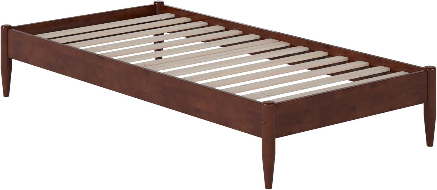 AFI Pasadena 14" Walnut Solid Wood Platform Bed, Twin XL