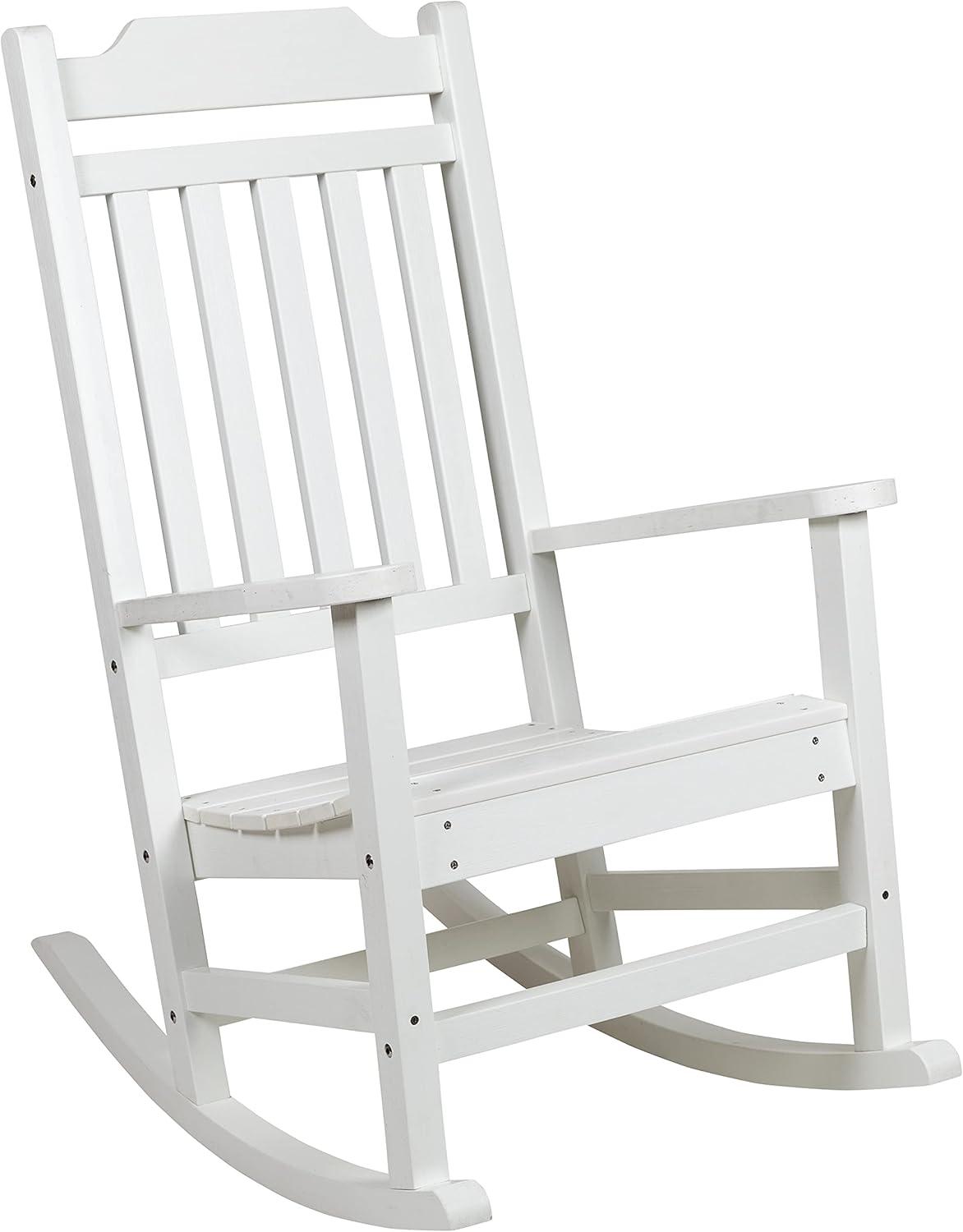 Flash Furniture Winston All-Weather Poly Resin Wood Rocking Chair