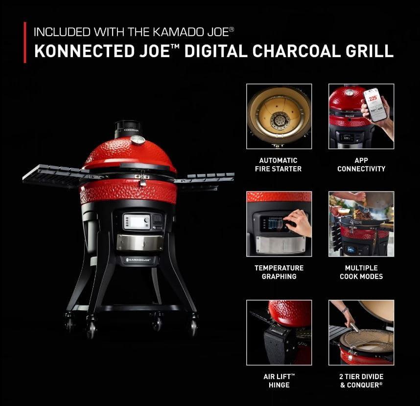 Konnected Joe™ Digital Charcoal Grill and Smoker