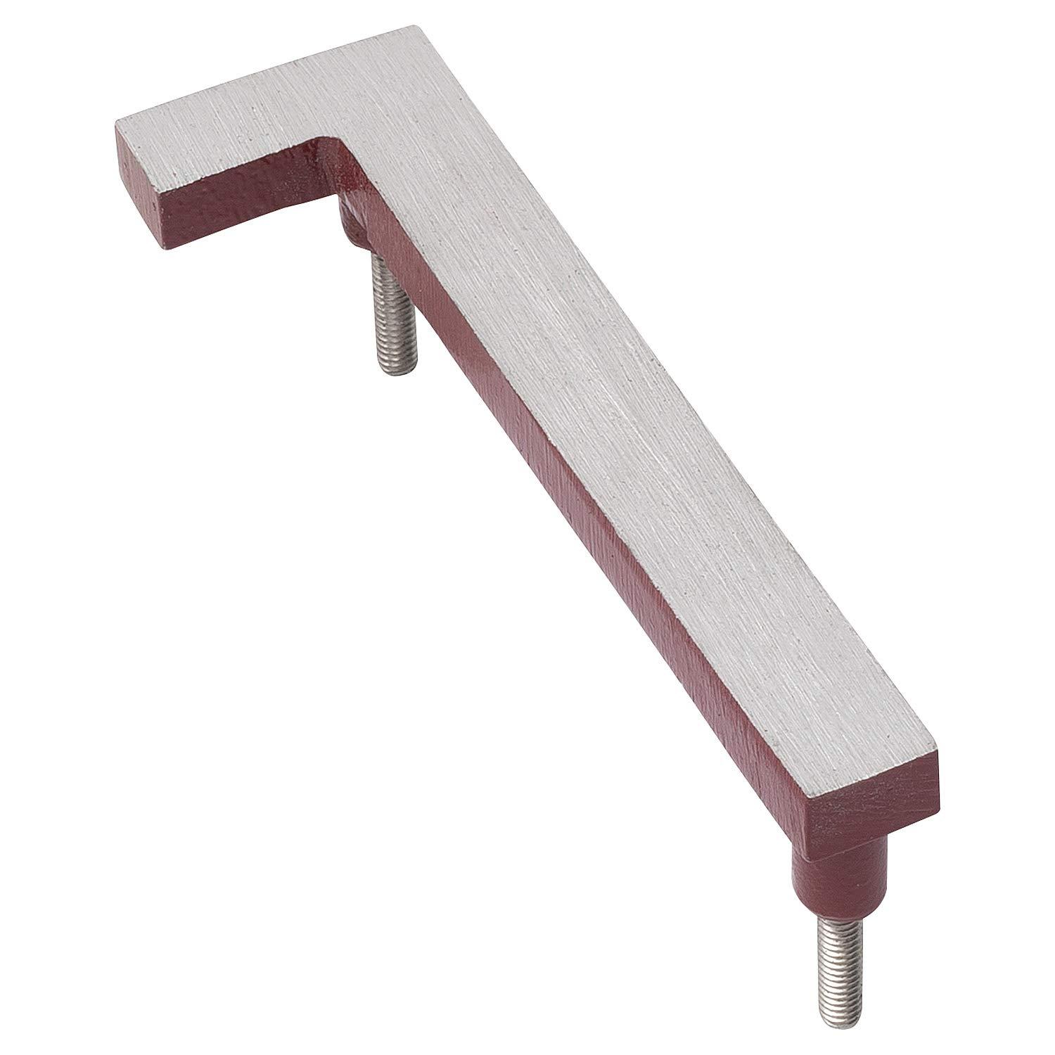 8 Inch Satin Nickel/Brick Red Two Tone Alumunim floating or flat Modern House Number 1