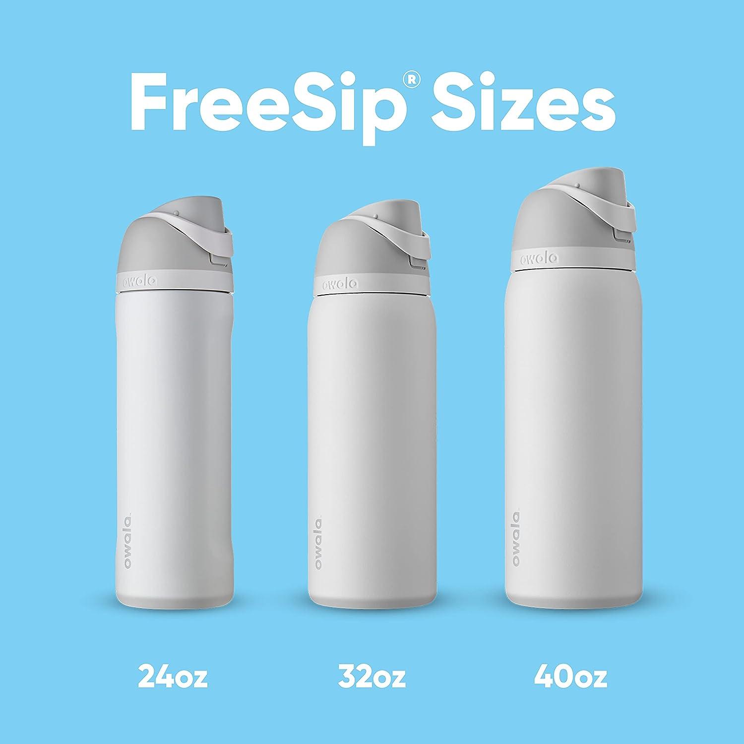 Owala FreeSip Insulated Stainless Steel Water Bottle with Straw for Sports and Travel, BPA-Free, 24-oz, Red/Aqua (Summer Sweetness)