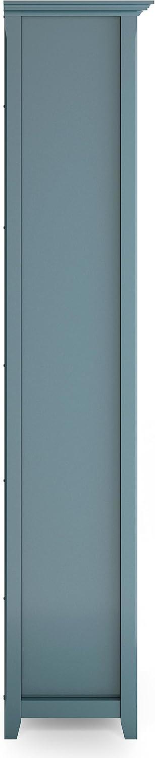 Simpli Home Amherst 30"W Solid Wood 5 Shelf Bookcase with Adjustable Shelves
