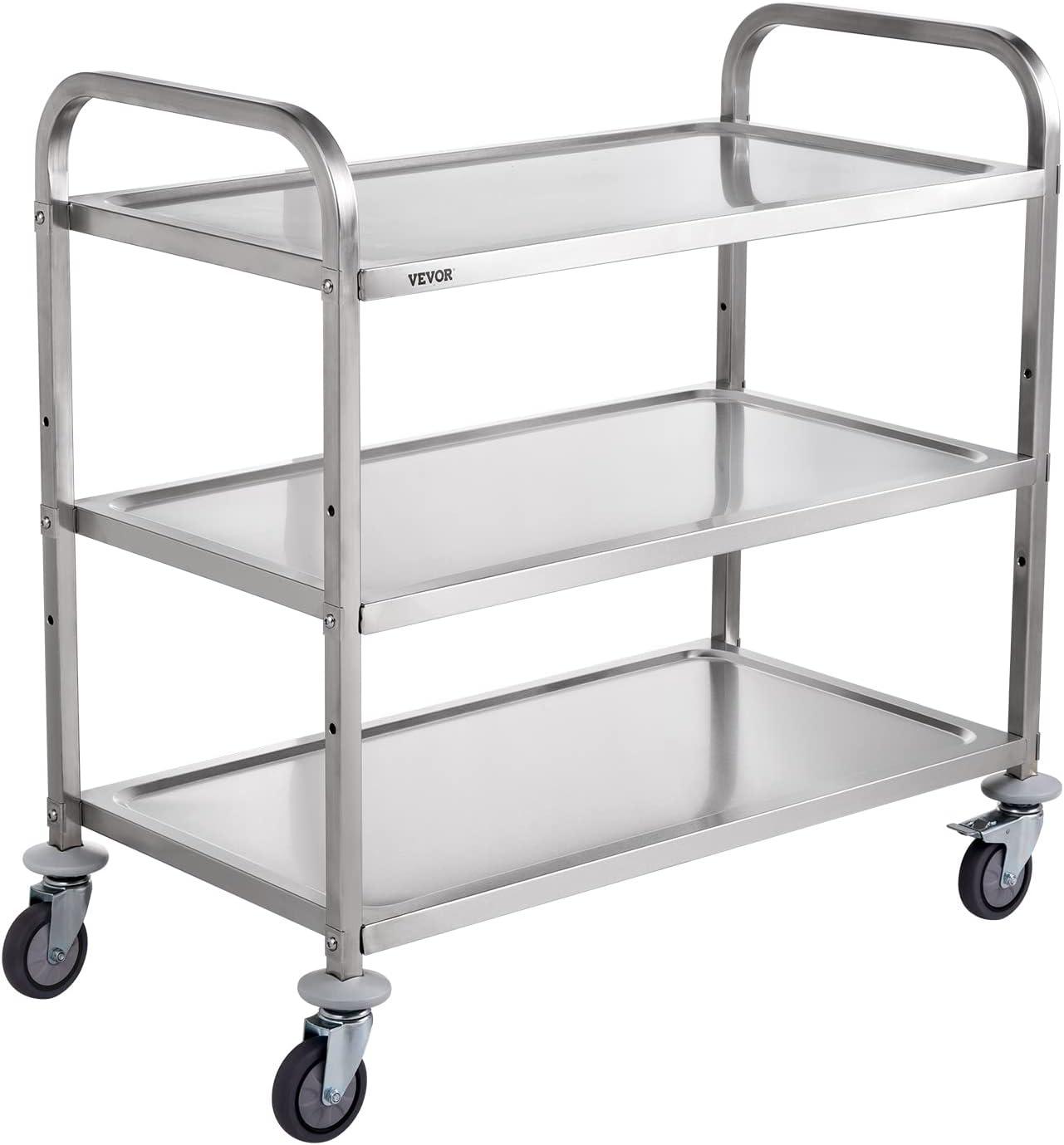VEVOR Rolling Kitchen Cart with Steel Top | Wayfair