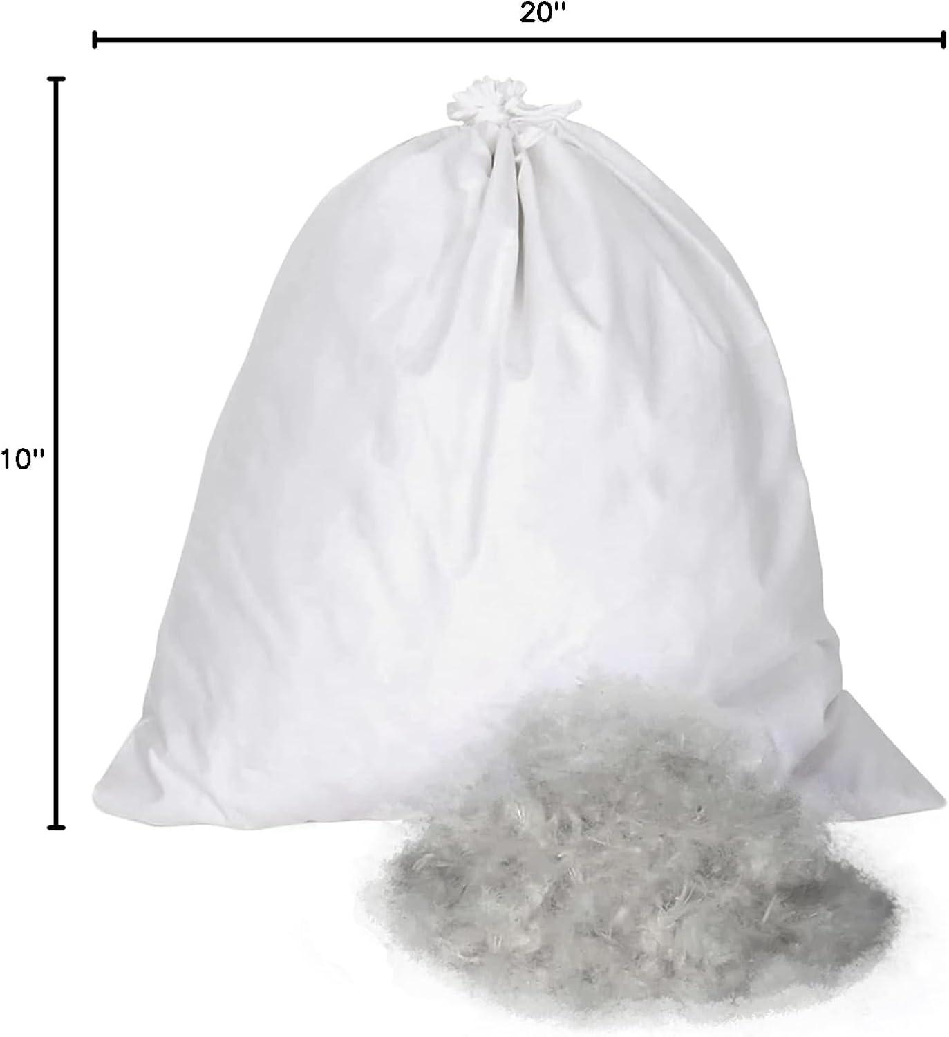East Coast Bedding 10/90 Blend Gray Goose Down Feather Pillow Filler Stuffing, 10-lb Bulk