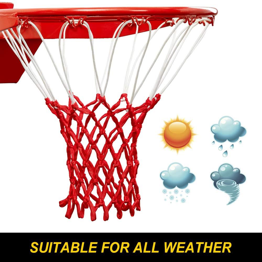 Premium Quality Professional Heavy Duty Basketball Net Replacement - All Weather Anti Whip,Fits Standard Indoor or Outdoor 12 Loops Rims12 Loops