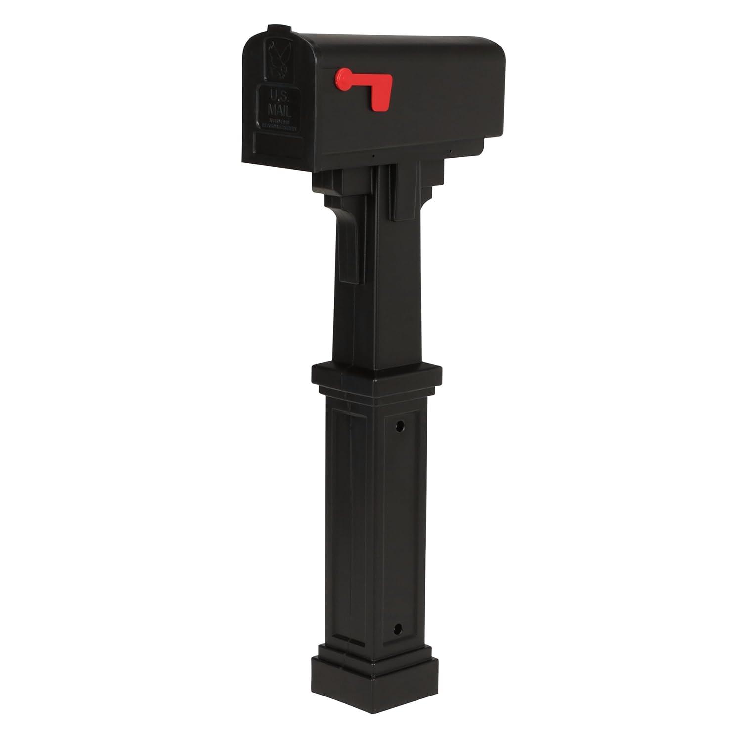 Grand Haven Plastic, Top Mount, Mailbox Post, Black