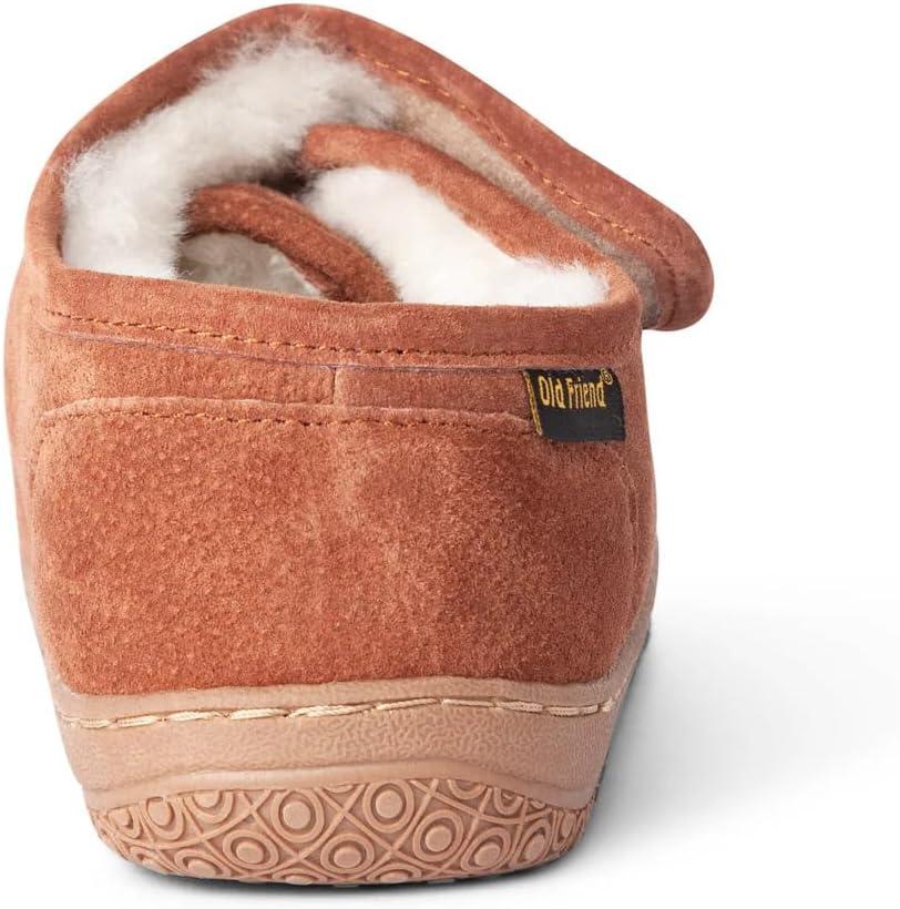 Old Friend Footwear Old Friend Adjustable Bootee Wide Slipper Brown | 421204 215