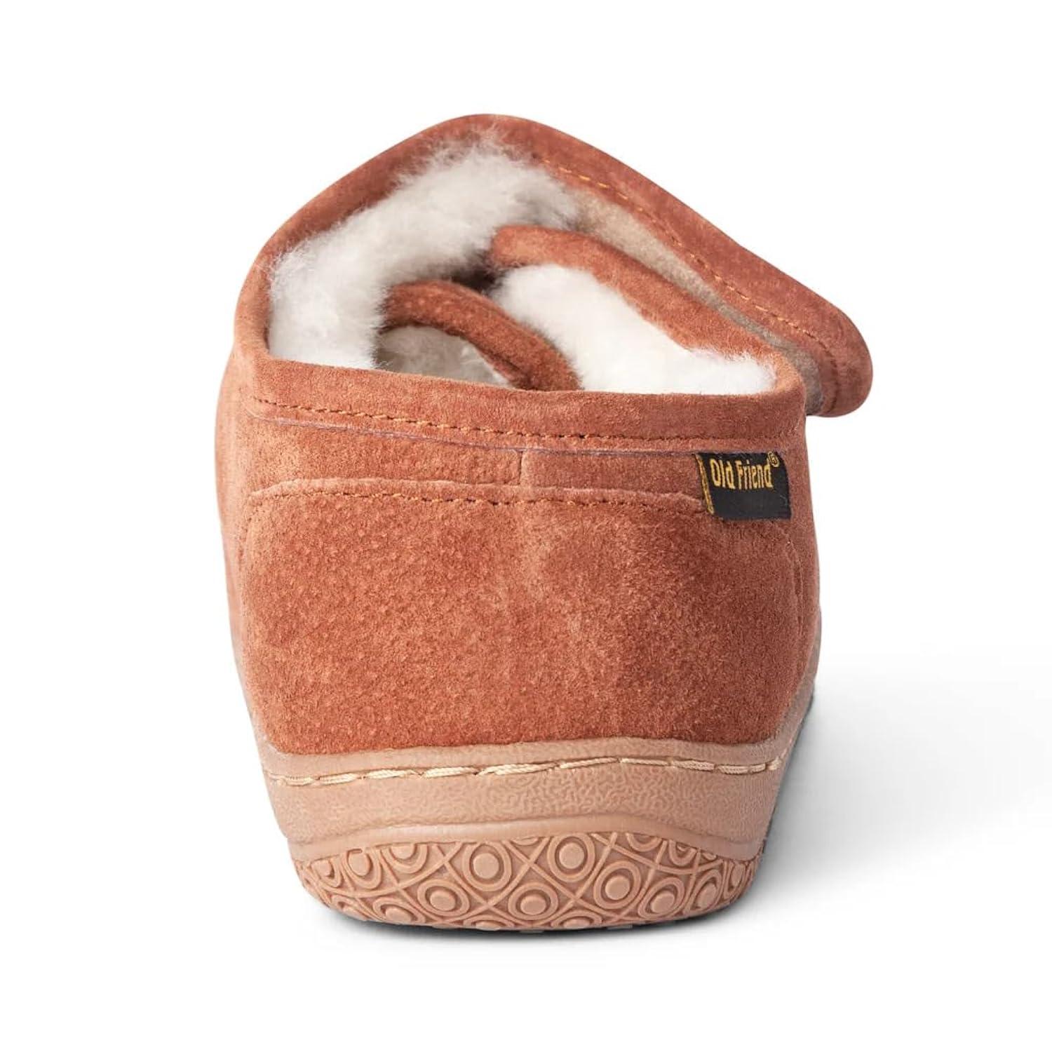 Old Friend Footwear Old Friend Adjustable Bootee Wide Slipper Brown | 421204 215