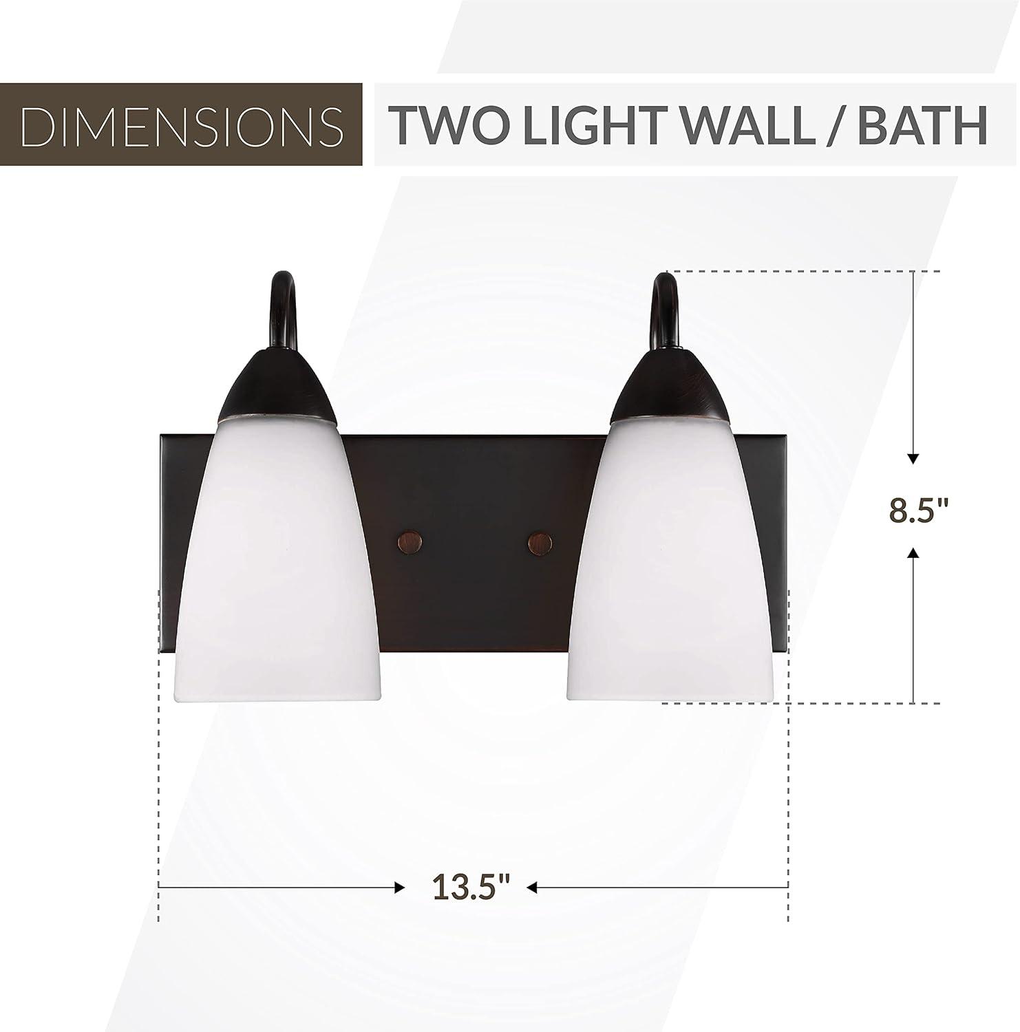 Seville Burnt Sienna 2-Light Bronze Wall Bath Fixture