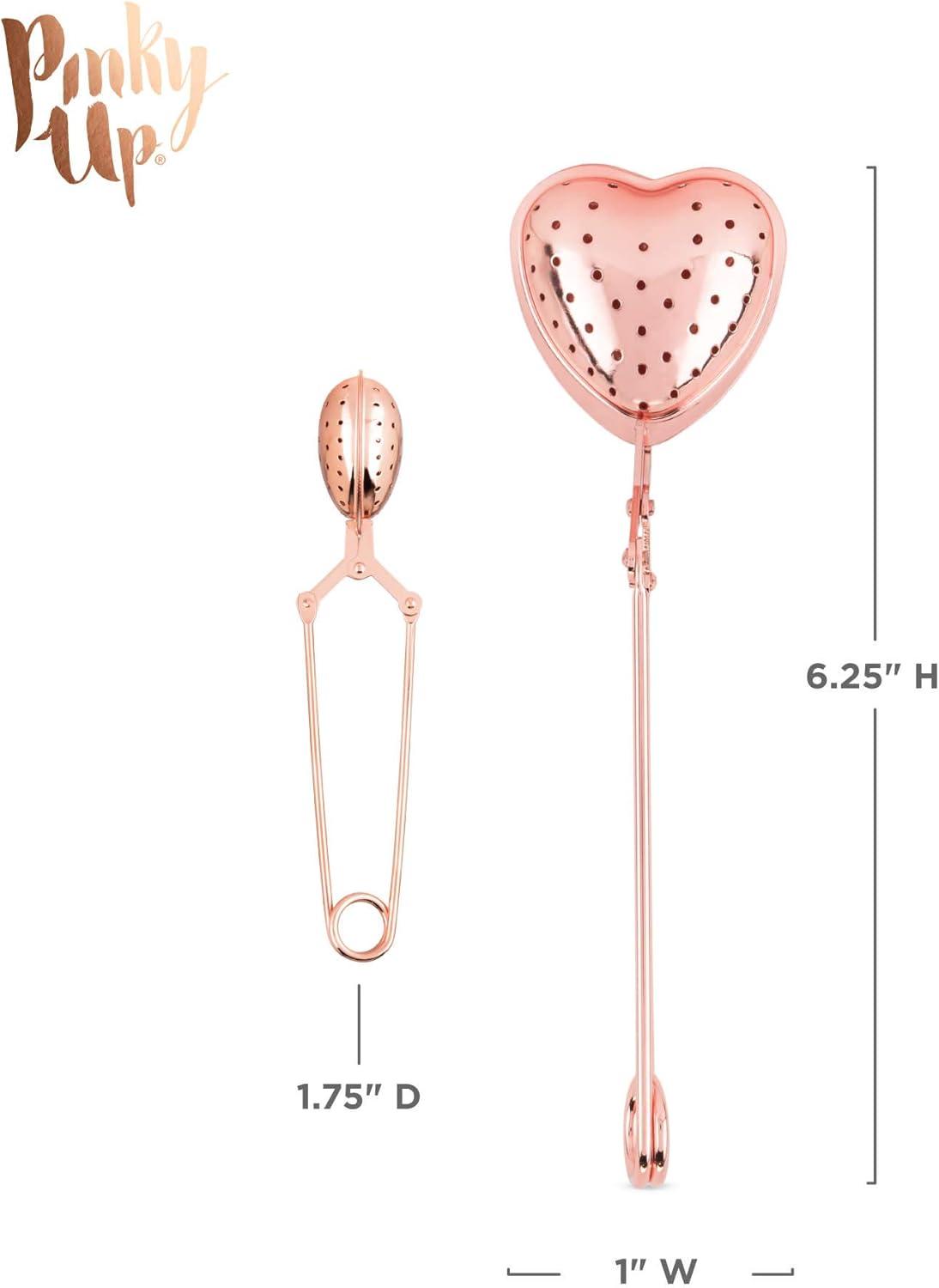 Rose Gold Heart Shaped Stainless Steel Tea Infuser