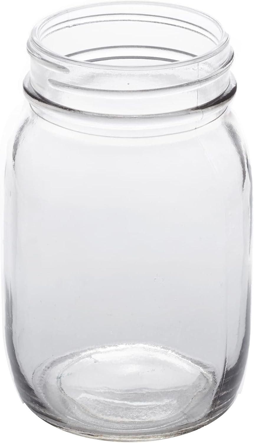 Clear Glass Mason Jar, 17 oz