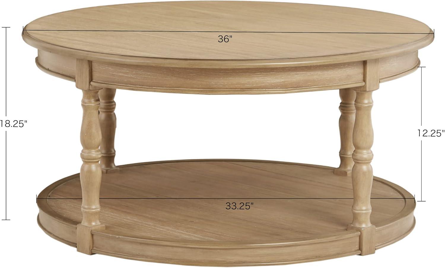 Martha Stewart Martha Stewart Harley  Round End Table with Cane Detail