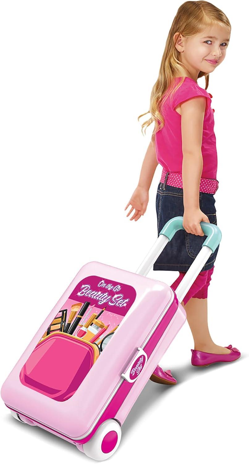 Kid's Pink Portable Vanity Set with Accessories