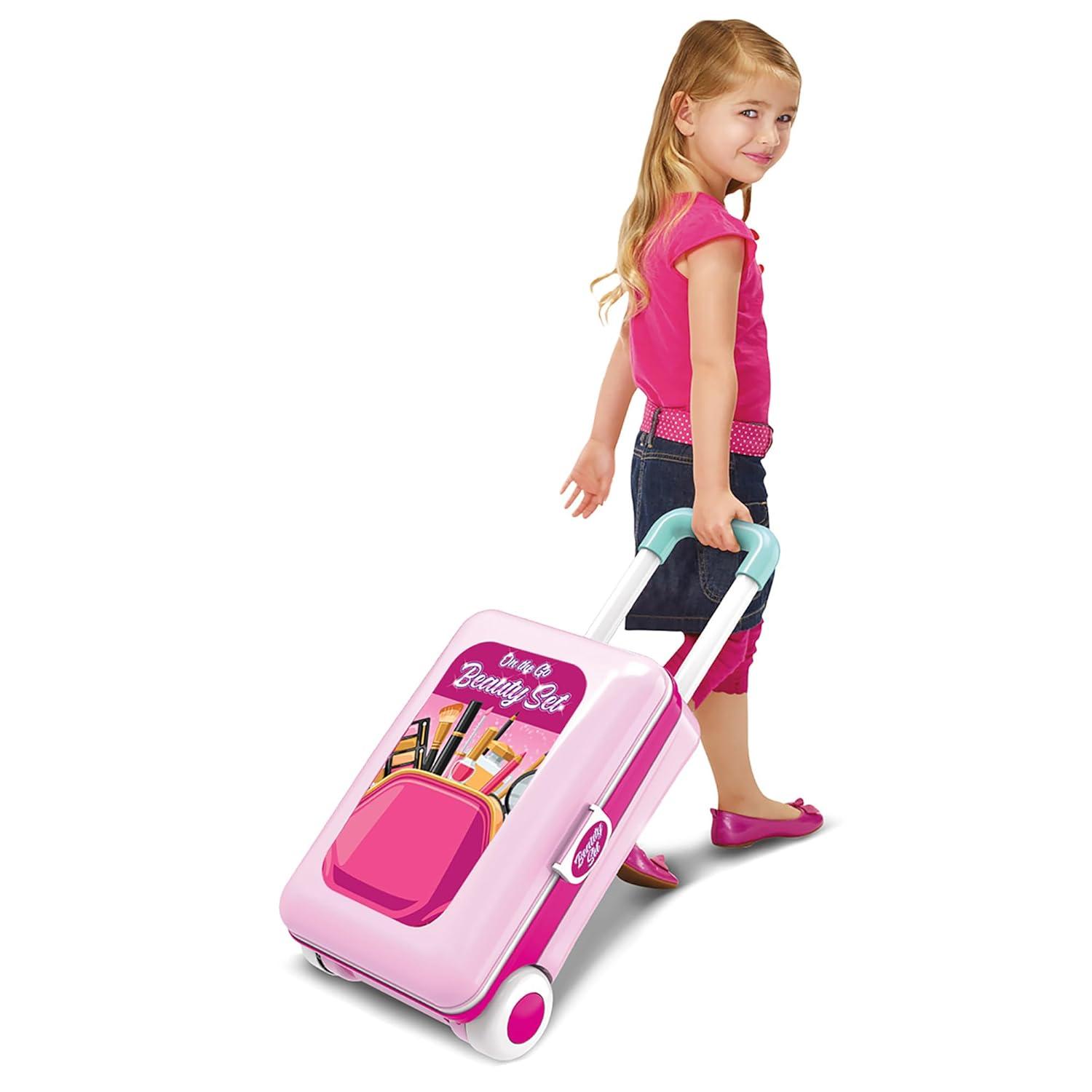 Kid's Pink Portable Vanity Set with Accessories