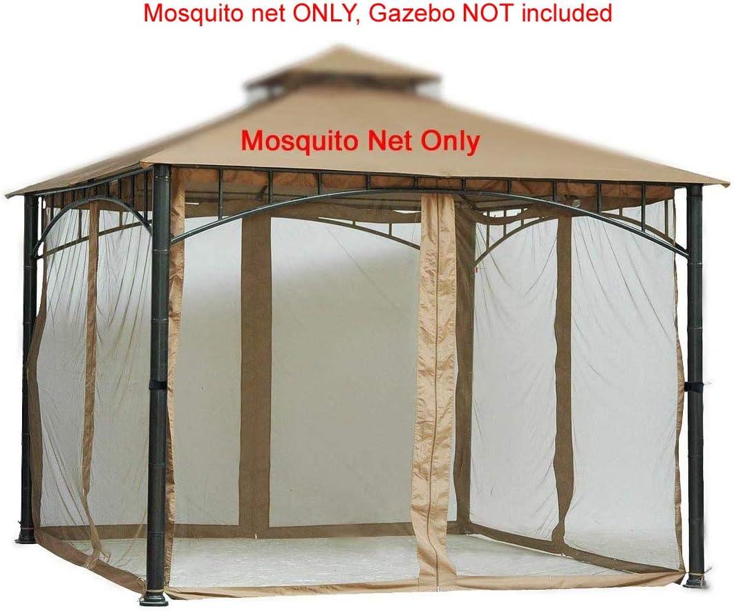 Beige Polyester Mosquito Netting for 12x12 Gazebo