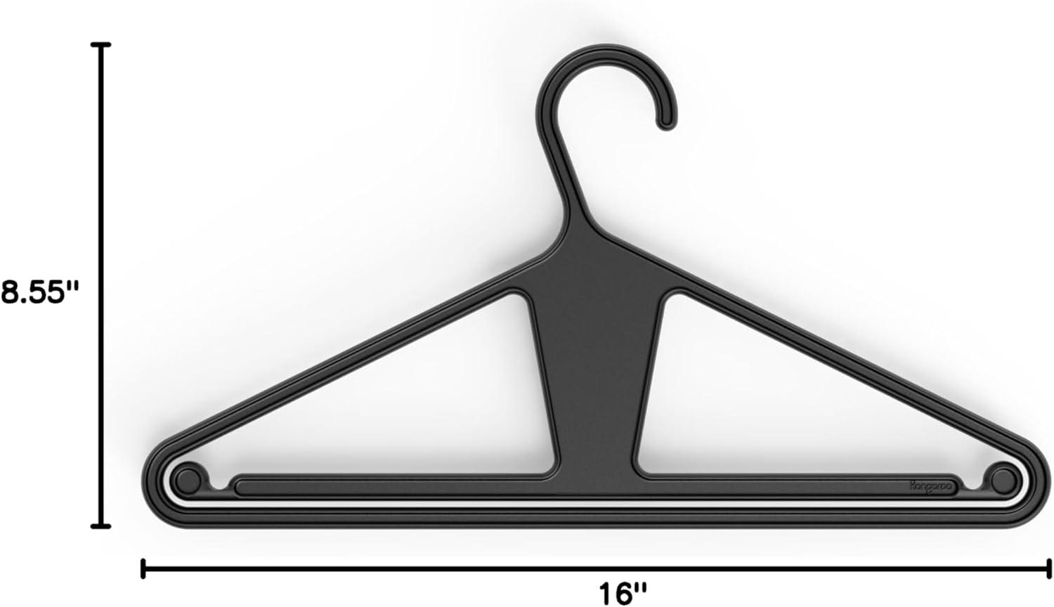 Kangaroo™ 100% Recycled High-Strength Clothing Hanger, Pants, Shirt, Jacket - Patented (Pinkity 30-Pack)