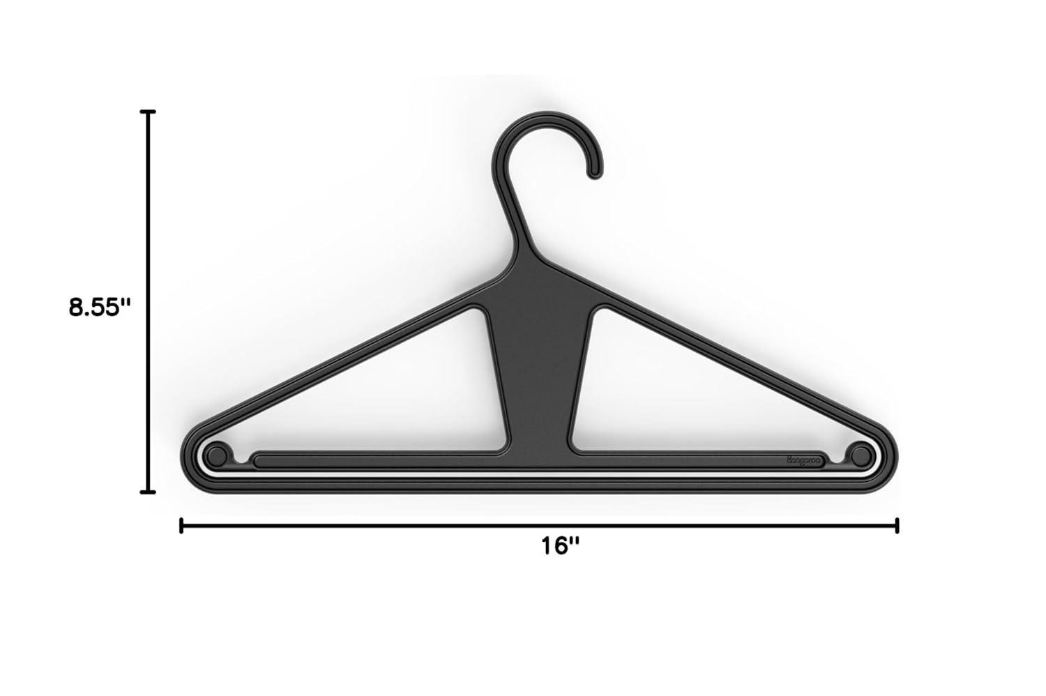 Kangaroo™ 100% Recycled High-Strength Clothing Hanger, Pants, Shirt, Jacket - Patented (Pinkity 30-Pack)
