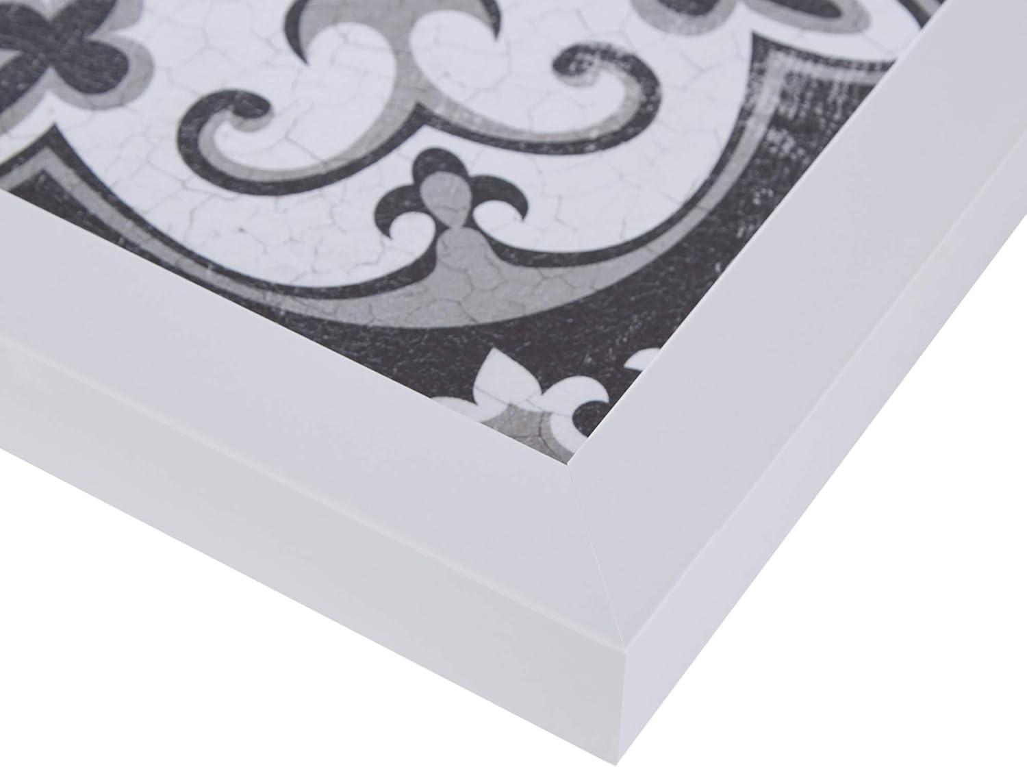 Black and White Medallion Tile 3-Piece Wall Art Set