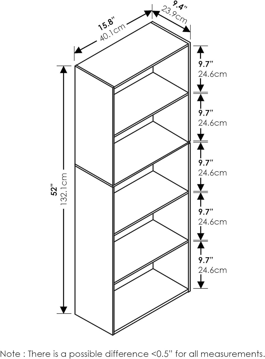 Furinno 5 Cube Reversible Storage Bookcase Open Shelf Organzier Horizontal Vertical,Pink