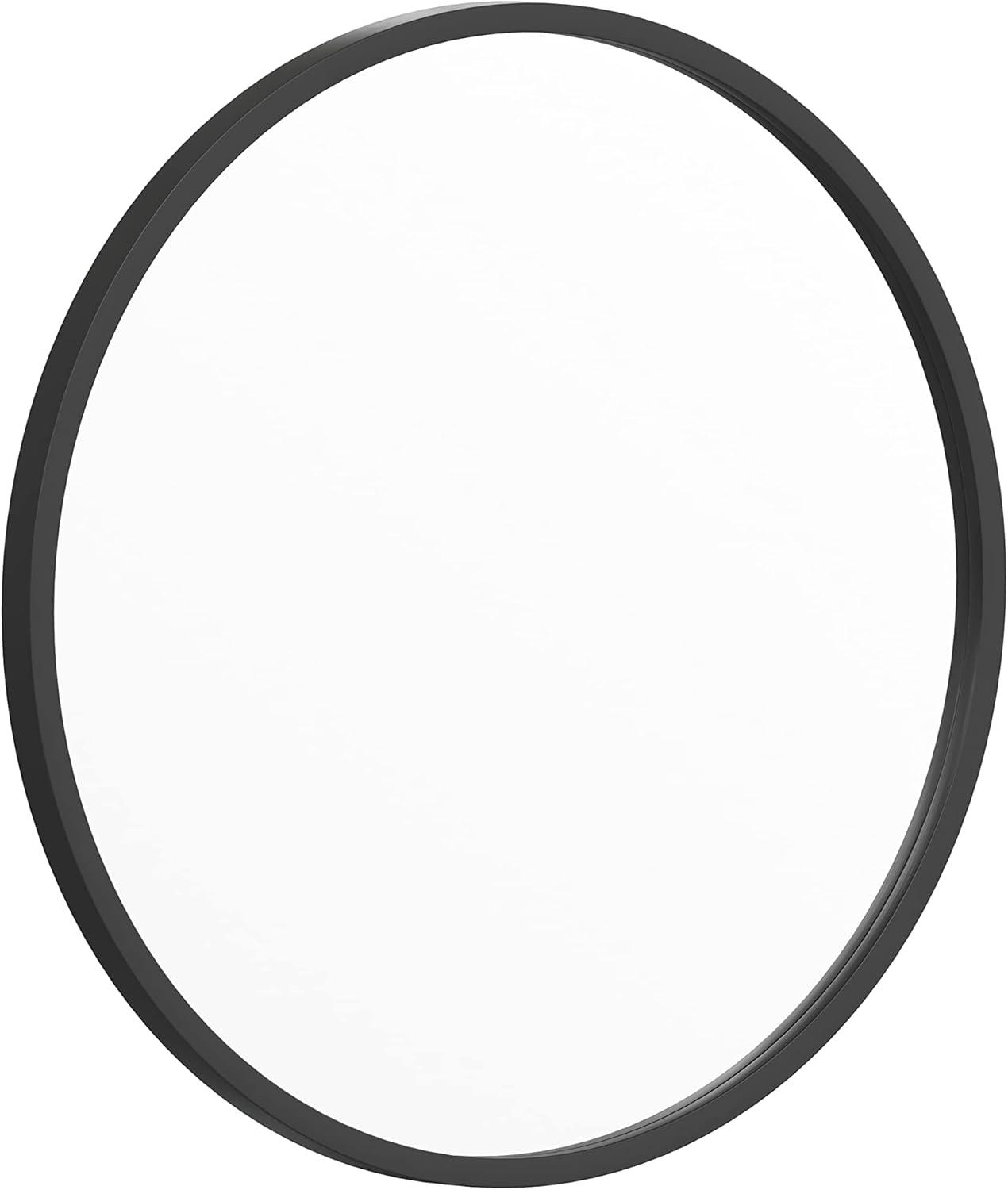 Flash Furniture Julianne 20" x 20" Black Modern Wall Mounted Mirror