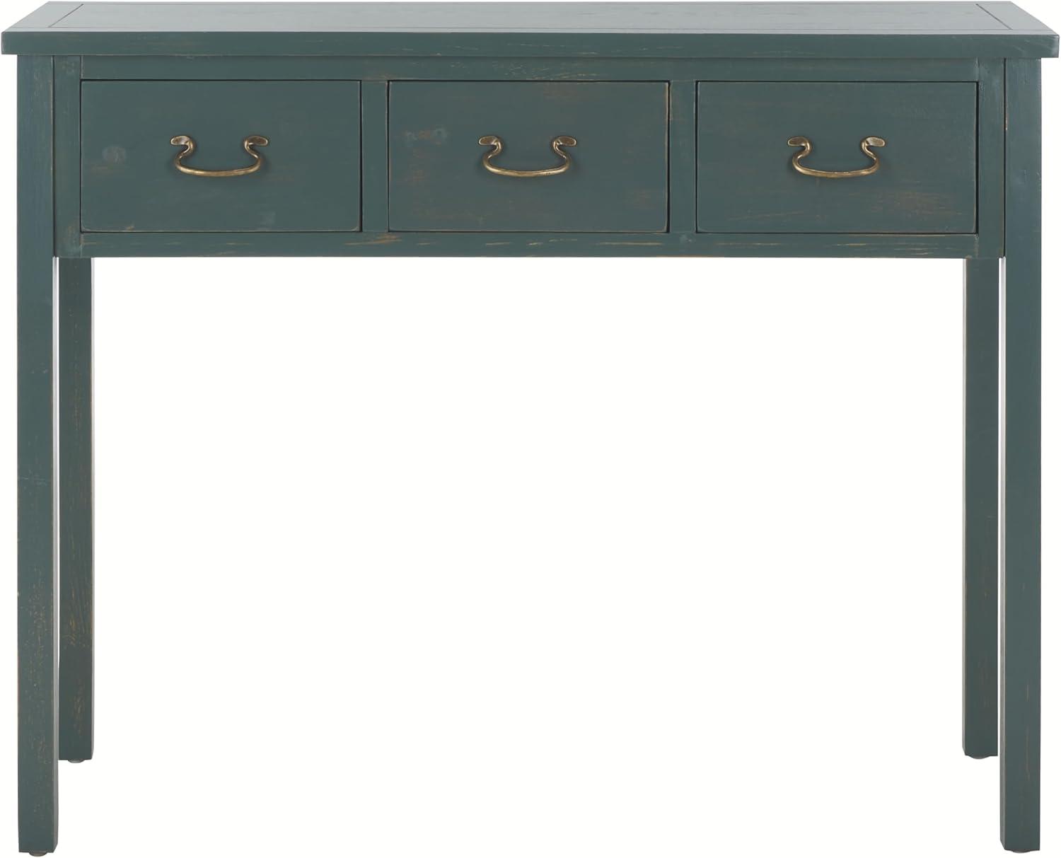 SAFAVIEH Cindy Console Table With Storage Drawers Dark Teal