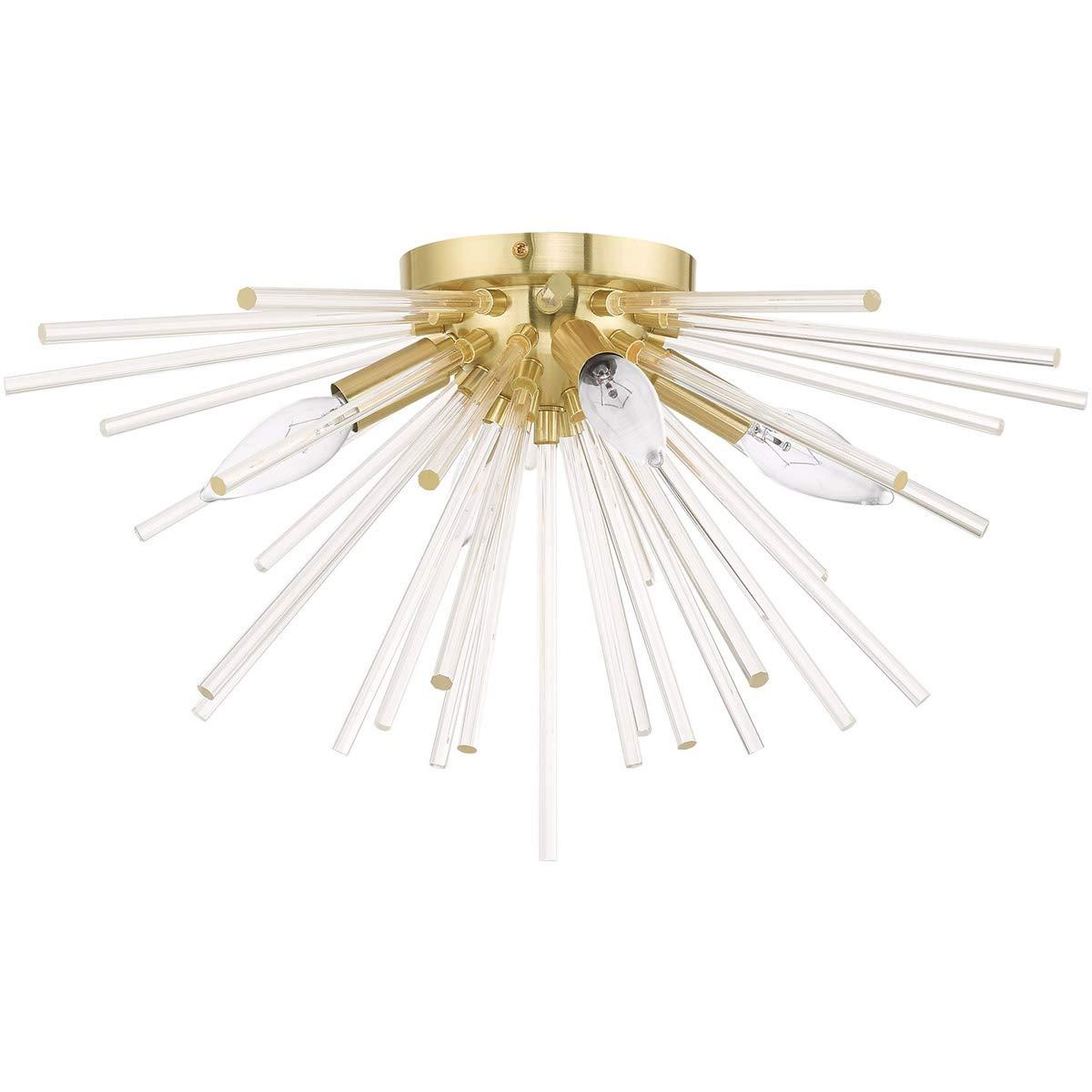 Livex Lighting Utopia 4 - Light Flush Mount in  Satin Brass