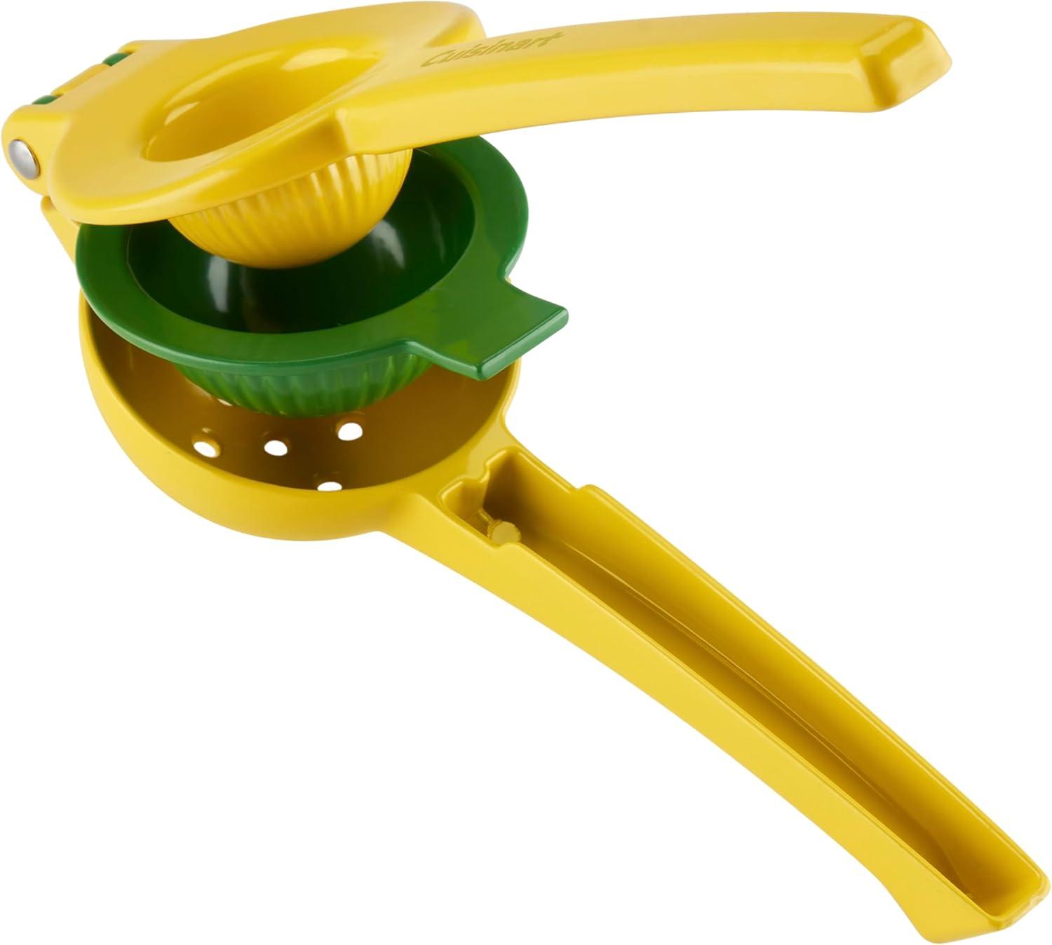 Cuisinart Dual Lemon and Lime Press: Aluminum Citrus Press, Dishwasher-Safe, Hand Wash, Yellow & Green, Juice Extractor