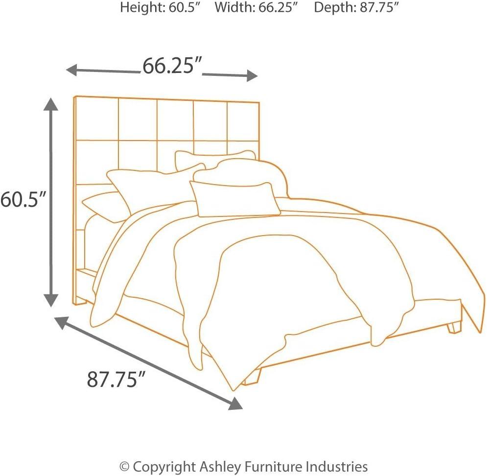 Modern Gray Queen Upholstered Bed with Tufted Nailhead Headboard