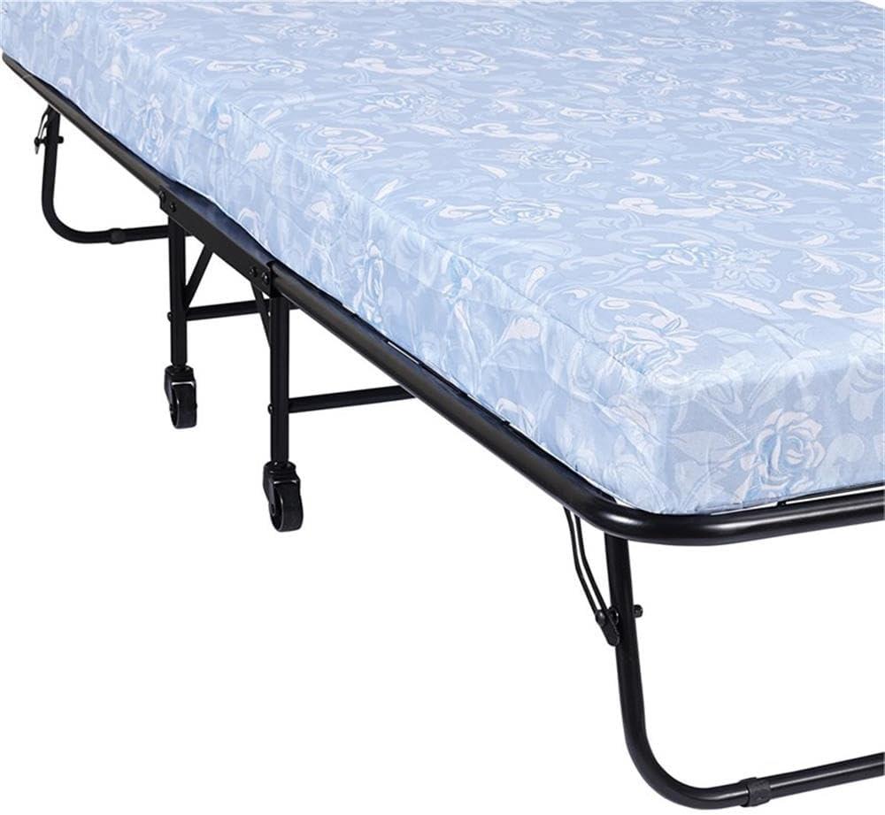 DHP Levy Folding Guest Bed with Metal Frame & 4 Inch Mattress, Twin, Black