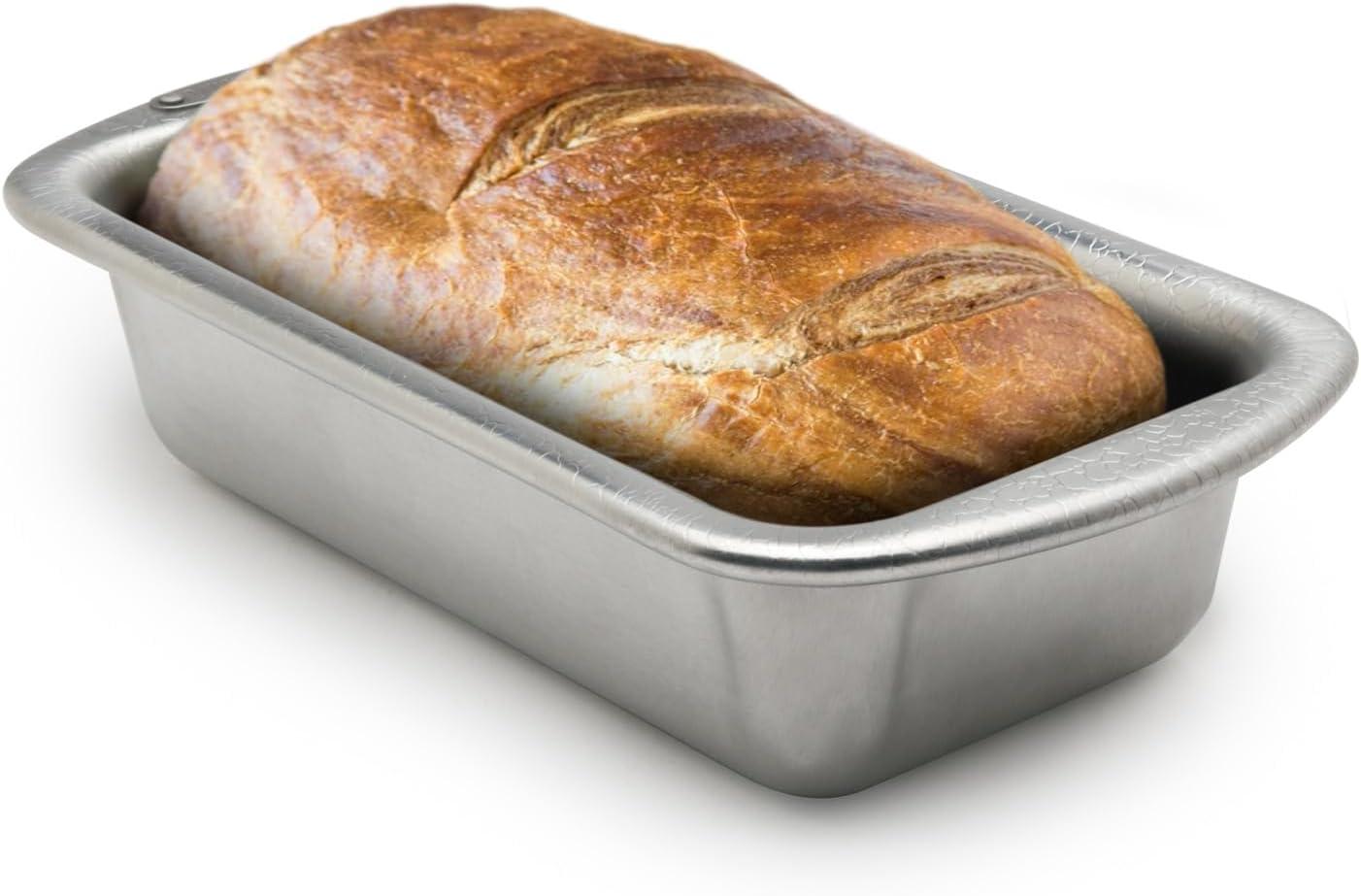 Doughmakers Nonstick Aluminum Loaf Pan with Pebble Pattern