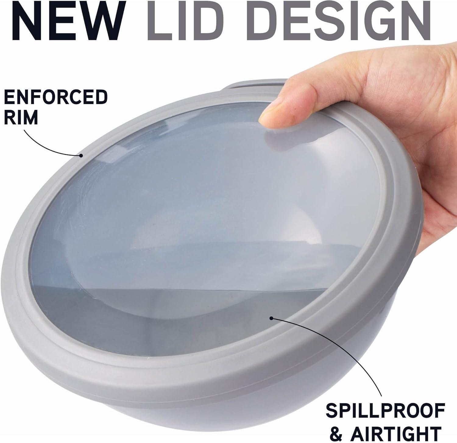 WRIWON 12 Piece Nesting Bowls Set includes 6 Prep Bowls and 6 Lids