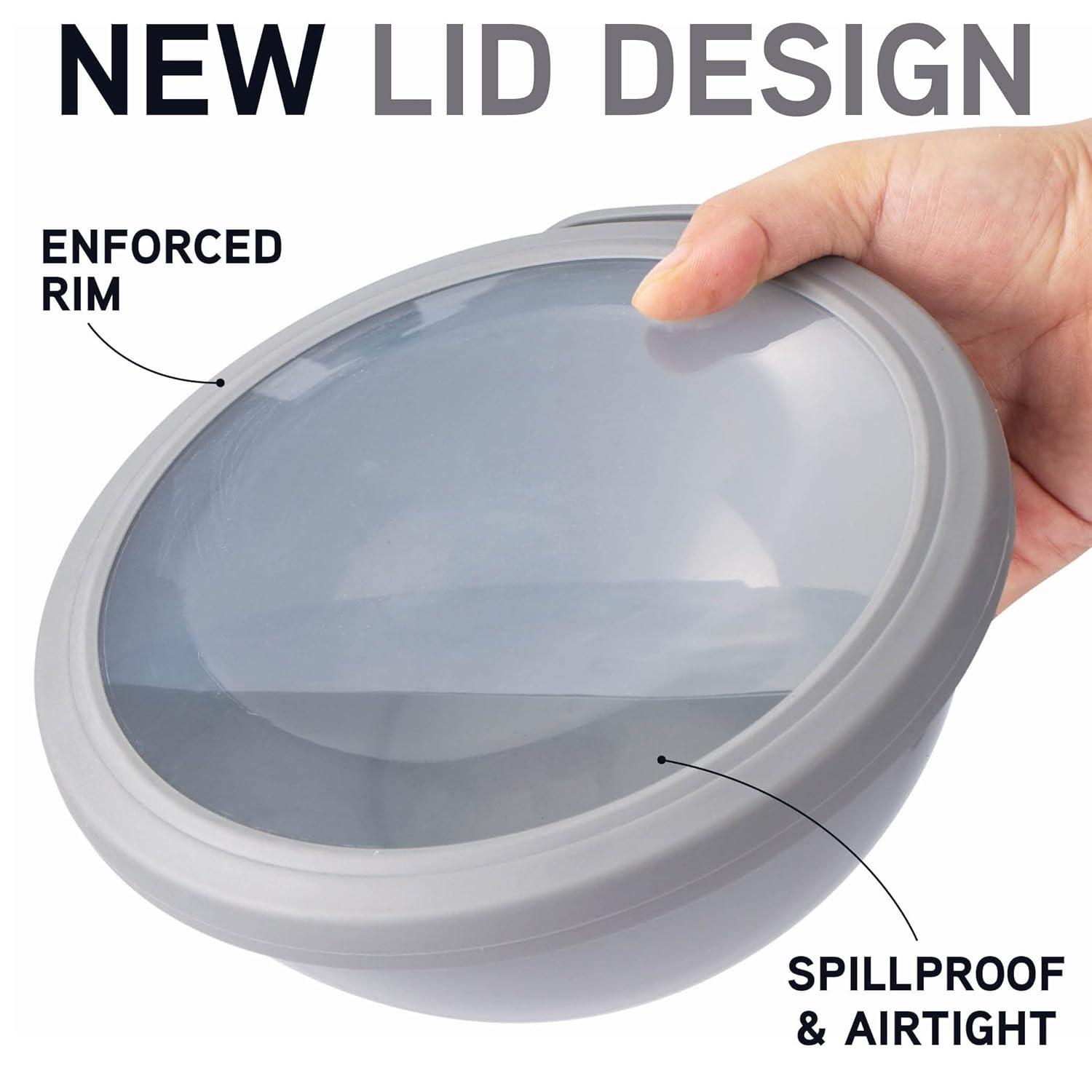 WRIWON 12 Piece Nesting Bowls Set includes 6 Prep Bowls and 6 Lids