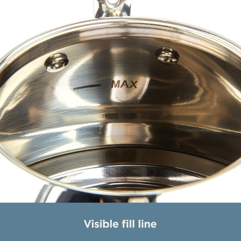 2-Quart Silver Stainless Steel Whistling Tea Kettle