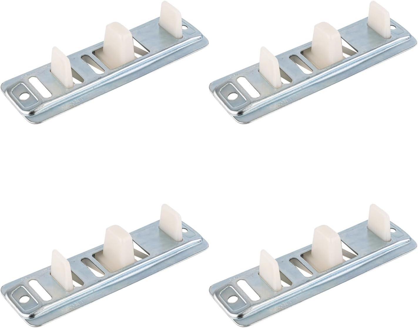 Adjustable Steel Bypass Door Floor Guides, Pack of 4