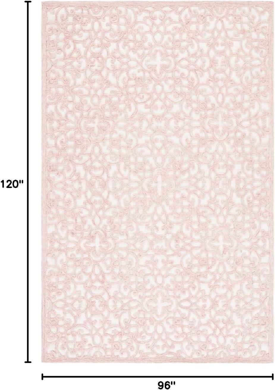 Martha Stewart Trace - MSR3513 - Indoor Hand Tufted Area Rugs - Ivory/Pink - 8'x10'