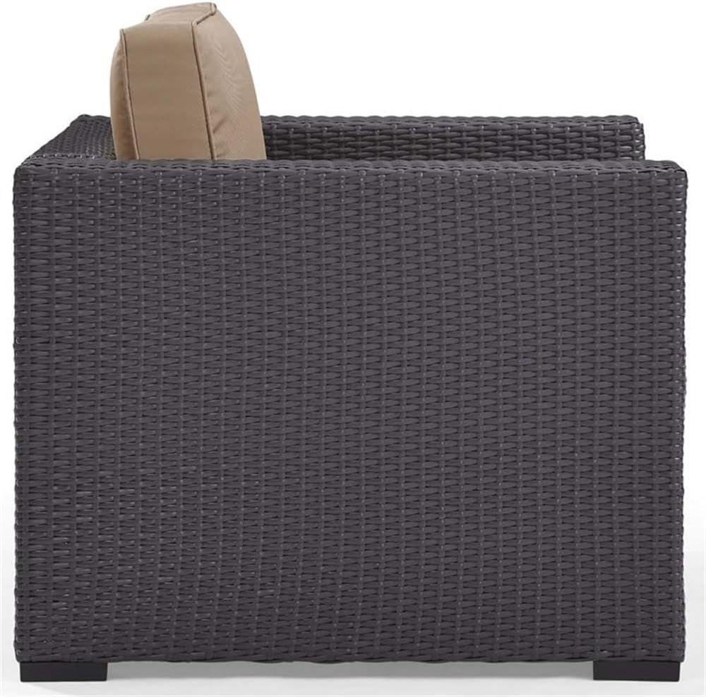 Biscayne Outdoor Wicker Armchair - Mocha - Crosley