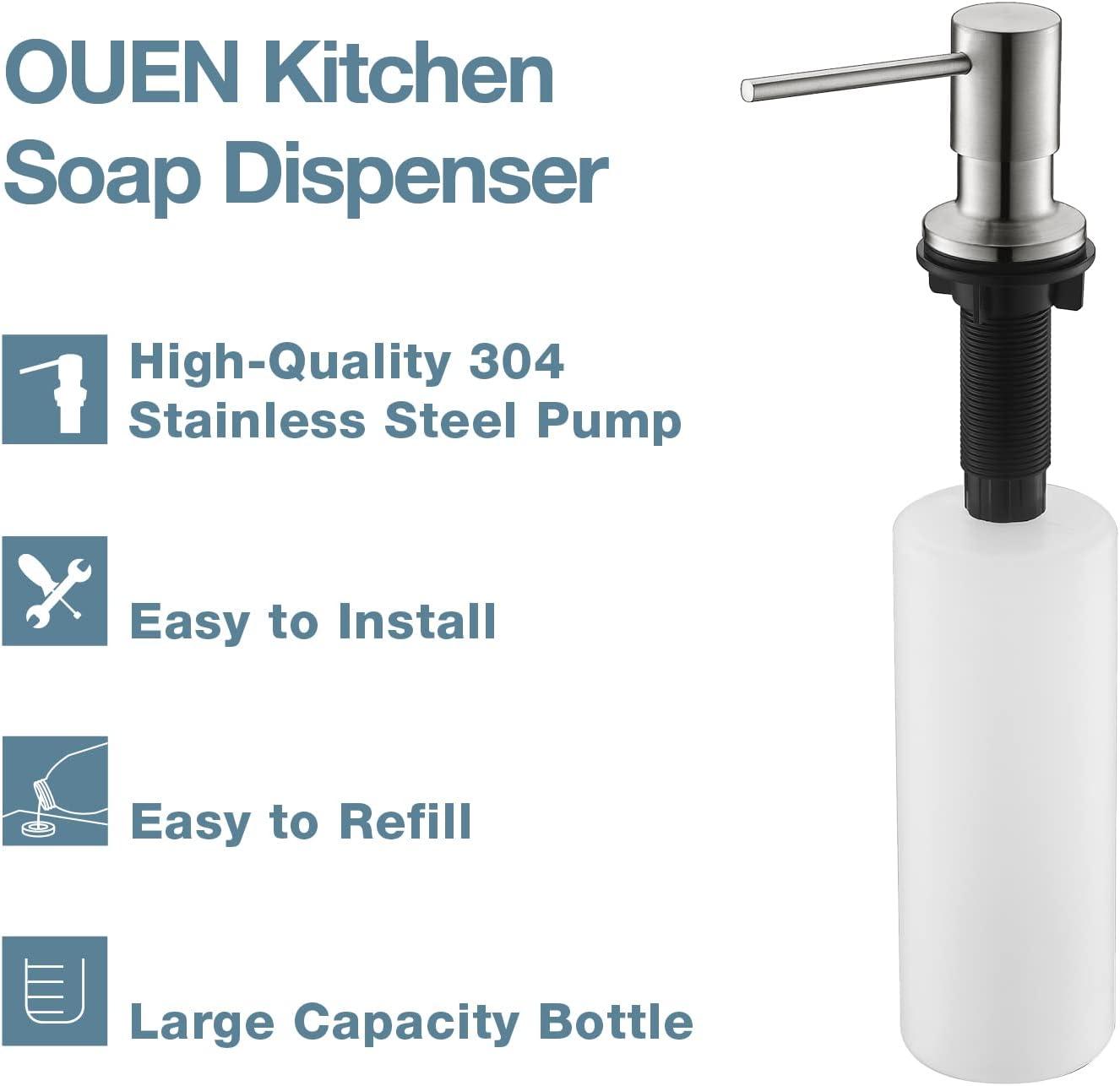 Soap Dispenser For Kitchen Sink In Polished Chrome