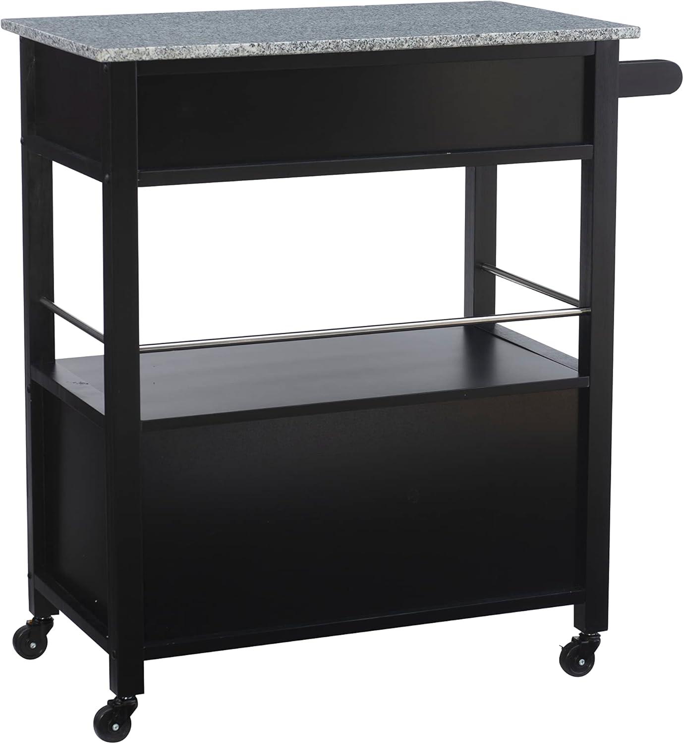 Cameron Kitchen Cart with Granite Top - Linon