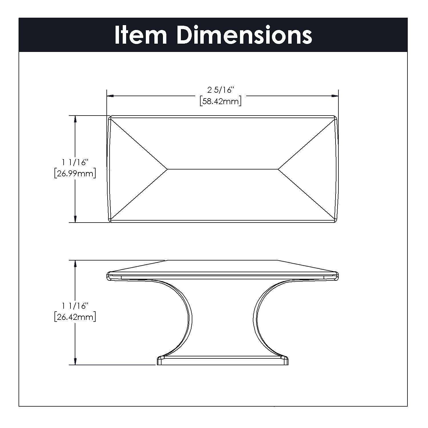 Bungalow 2 5/16" Length Rectangle Knob