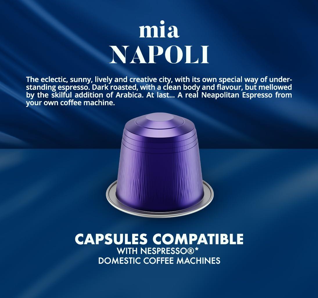Caffe Borbone Nespresso Compatible Aluminum Coffee Pods, Mia Napoli, Genuine Italian Coffee, 100 Count (10 Packs of 10)
