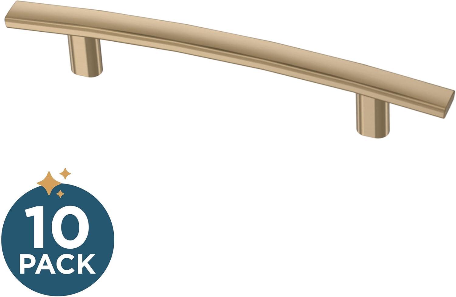 Franklin Brass Subtle Arch (10-Pack) Cabinet Handles 3-3/4" Hole to Hole Champagne Bronze Kitchen Cabinet Pulls Drawer Handles Cabinet Hardware Dresser Gold Drawer Pulls P44433-CZ-B