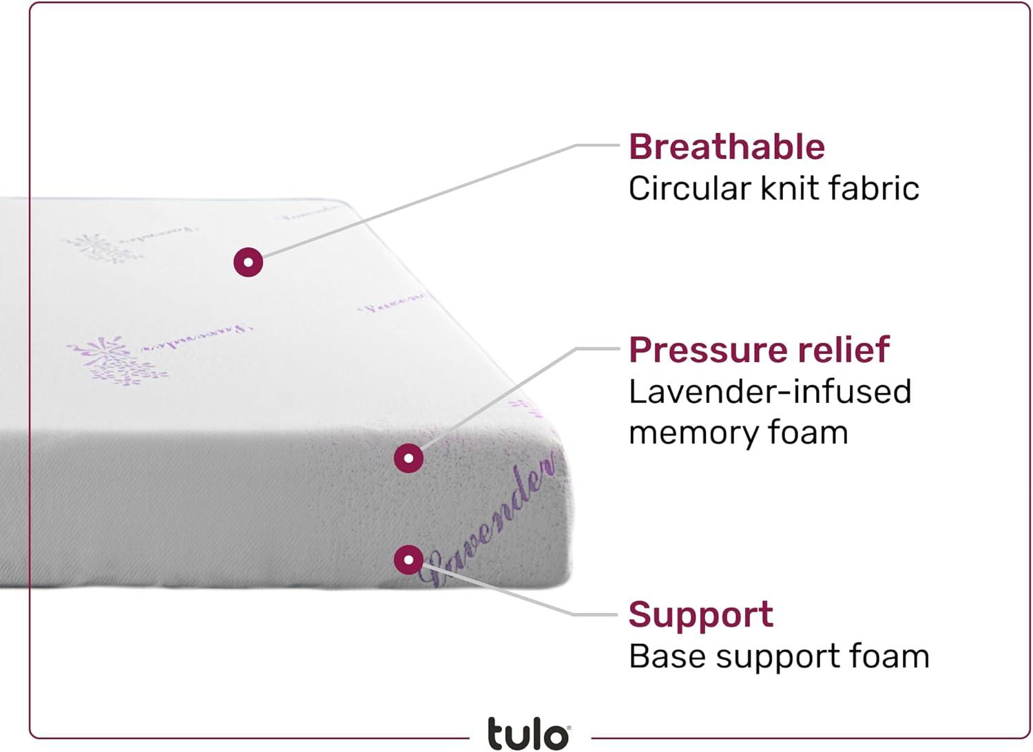 Queen Size 10" Lavender Memory Foam Mattress