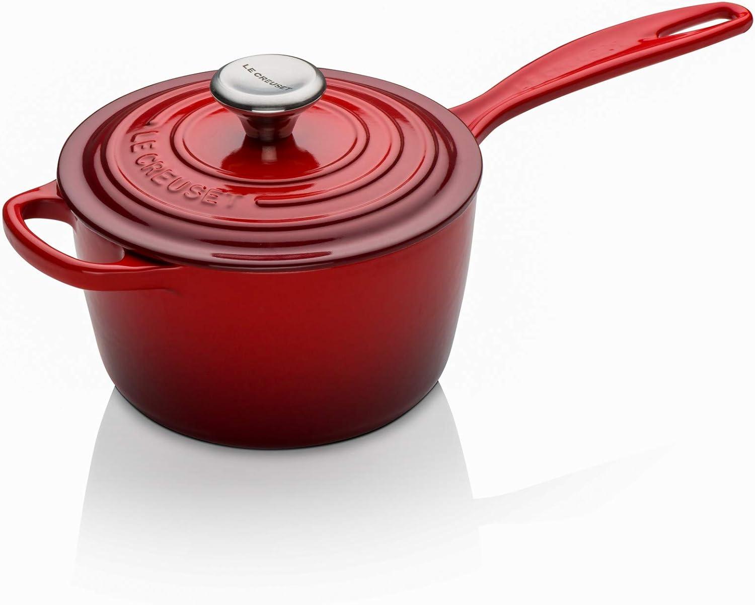 Cerise Enameled Cast Iron 3-Piece Cookware Set