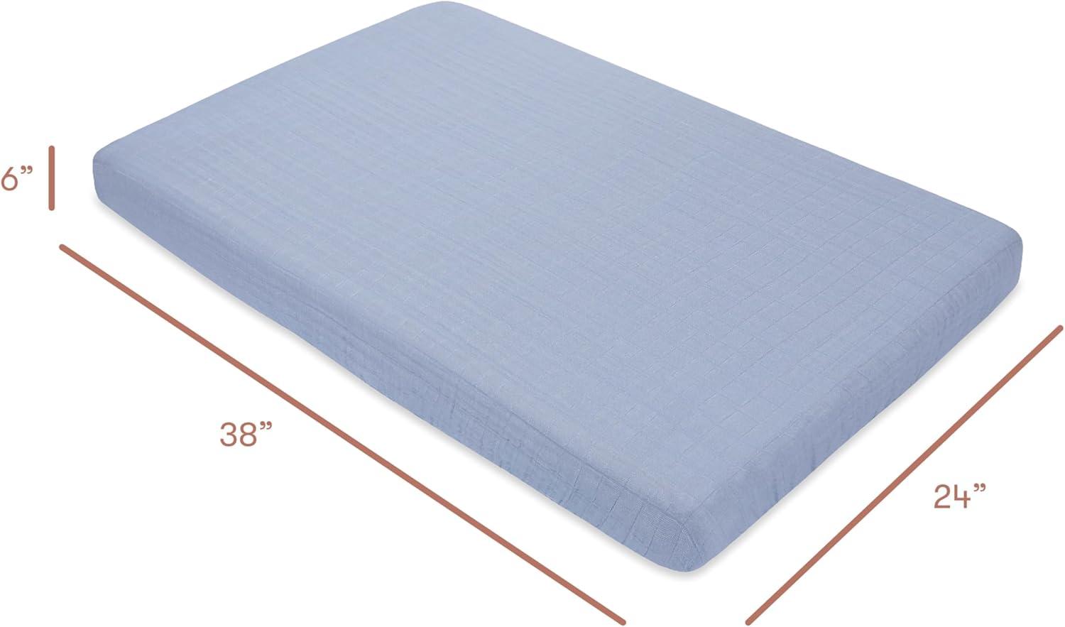 Dewdrop Muslin Mini Crib Sheet