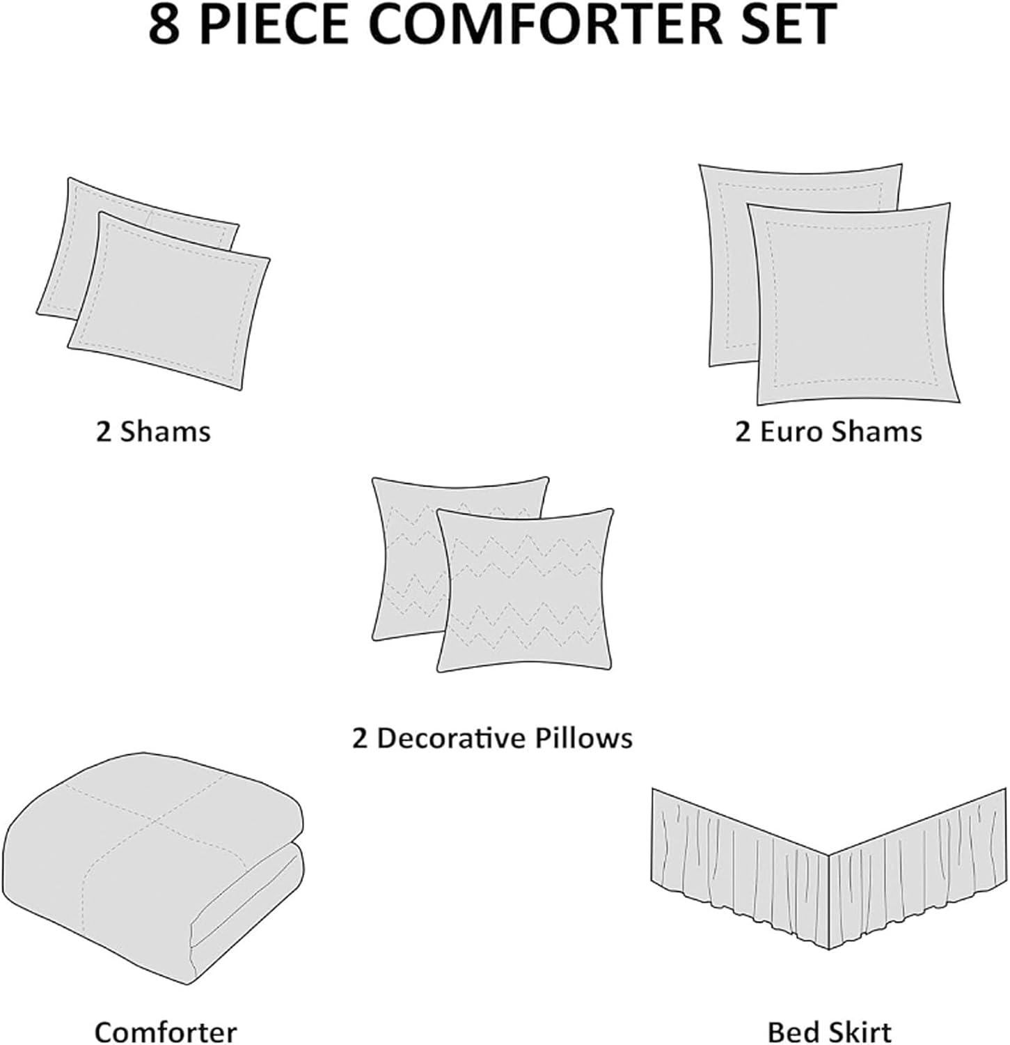 Cassandra 8 Piece Cotton Comforter Set